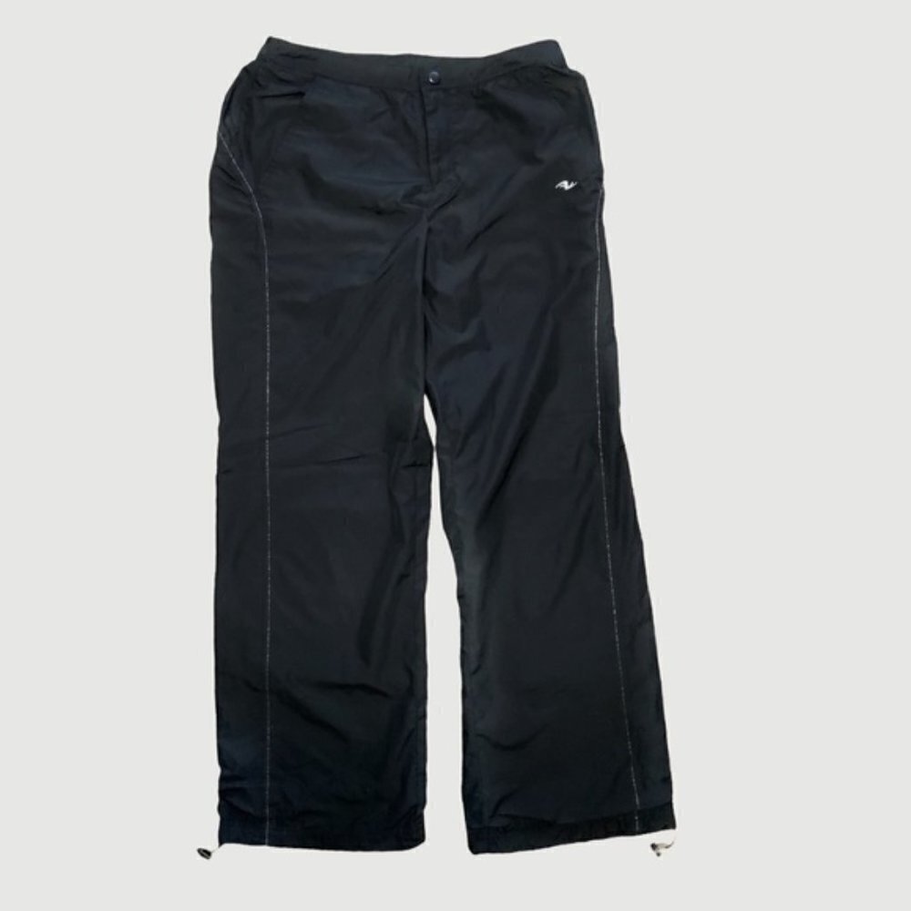 Athletic Works Wind Breaker Pants Lined Size Small Petite 4/6 Black